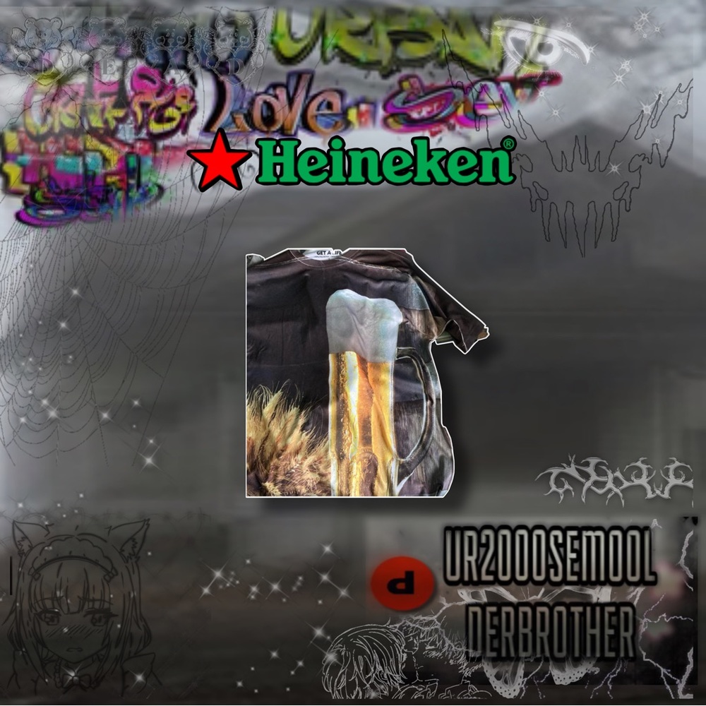 Heikein Aop Beer tee